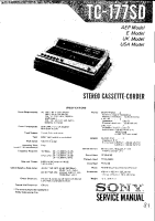 Sony TC-177SD - Service Manual 